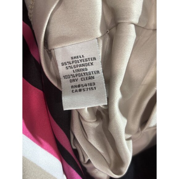 Eliza J Womens Striped Colorblock Knee-Length Dress 10 Pink/Black - Picture 5 of 8